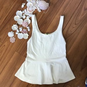 White peplum Express top size S